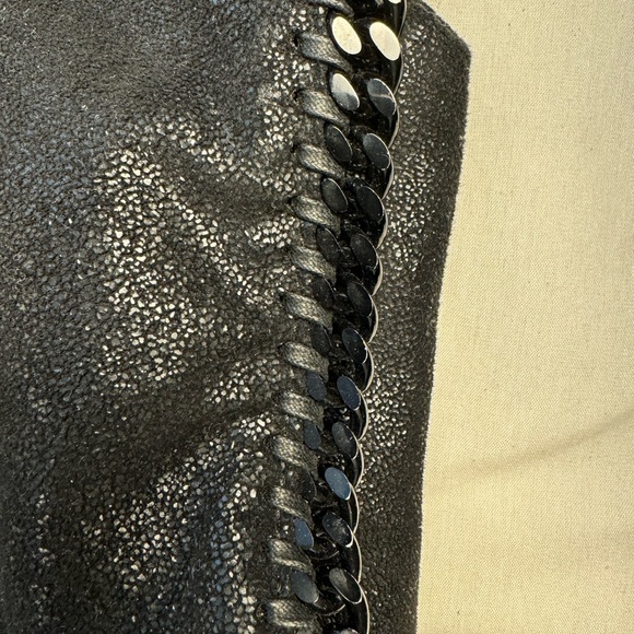 Stella McCartney Falabella black faux brushed leather bag with black straps - Picture 10 of 13